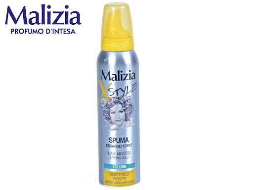 MALIZIA XSTYLE SPUMA 150ML FISSAGGIO FORTE VOLUME ONDE E RICCI PERFETTI