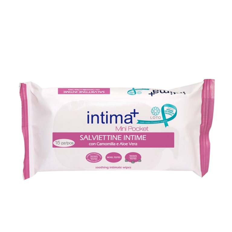 INTIMA+ SALVIETTINE INTIME MINI POCKET 15PZ CON CAMOMILLA E ALOE VERA