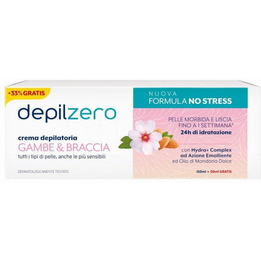 DEPILZERO CREMA DEPILATORIA 150ML GAMBE E BRACCIA PELLI DELICATE