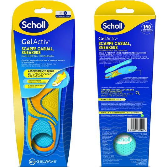 SCHOLL GEL ACTIV SCARPE CASUAL,SNEAKERS TAGLIA L 40-46,5