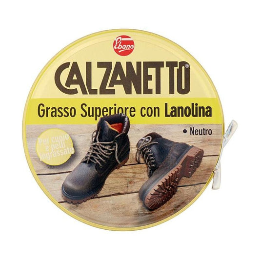 EBANO CALZANETTO GRASSO SUPERIORE CON LANOLINA NEUTRO 100ML PER CUOIO E PELLI INGRASSATE