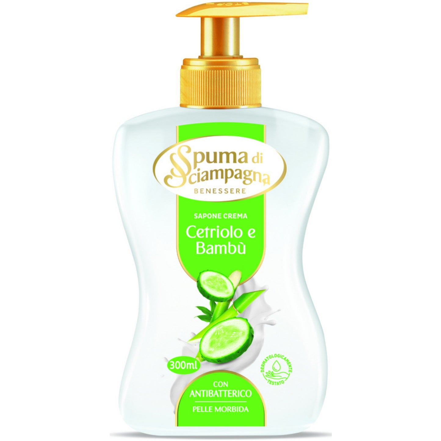 SPUMA DI SCIAMPAGNA SAPONE CREMA LIQUIDO 300ML CETRIOLO E BAMBU'