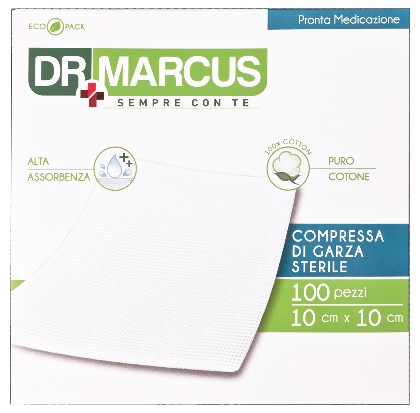 DR MARCUS COMPRESSA DI GARZA STERILE 10X10CM 100PZ