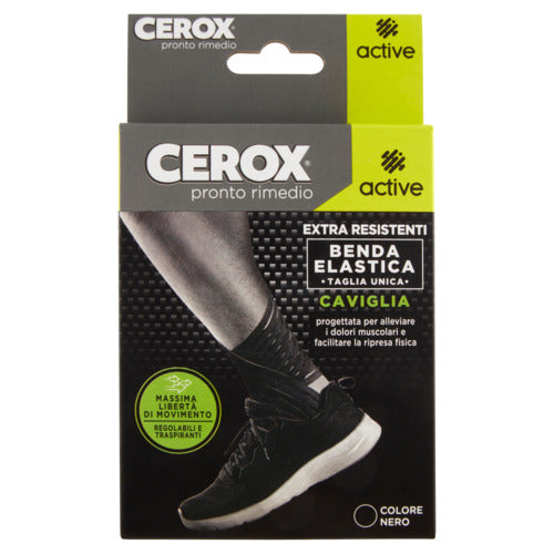 CEROX ACTIVE BENDA ELASTICA CAVIGLIA TAGLIA UNICA NERO