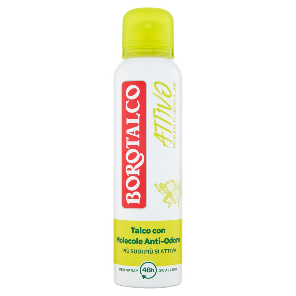 BOROTALCO DEO SPRAY 150ML ATTIVO GIALLO PROFUMO DI CEDRO E LIME