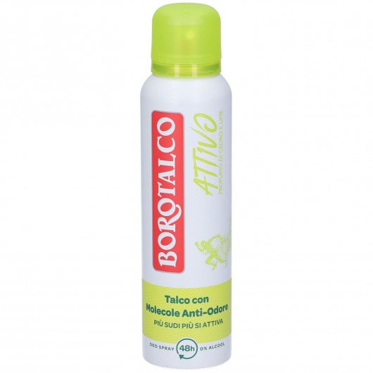 BOROTALCO DEO SPRAY 150ML ATTIVO GIALLO CEDRO E LIME