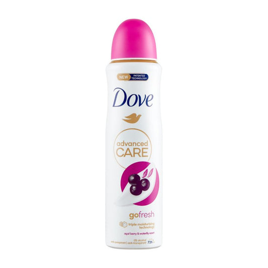 DOVE ADVANCED CARE DEO SPRAY 150ML GO FRESH ACAY BERRY & WATERLILY SCENT