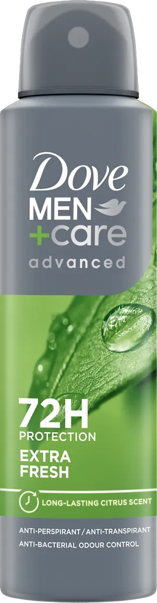 DOVE MEN+CARE ADVANCED DEO SPRAY 150ML EXTRA FRESH 72H