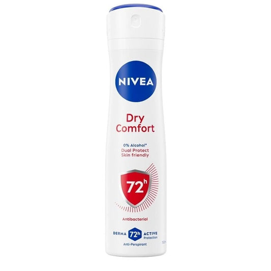 NIVEA DEO SPRAY 150ML DRY COMFORT 72H ANTIBACTERIAL