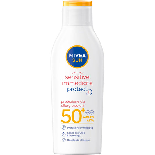 NIVEA SUN SENSITIVE IMMEDIATE PROTECT PROTEZIONE DA ALLERGIE SOLARI 50+ LATTE 200ML