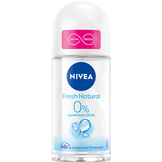 NIVEA DEO ROLL-ON 50ML FRESH NATURAL 0% ALUMINIUM (ACH) 48H