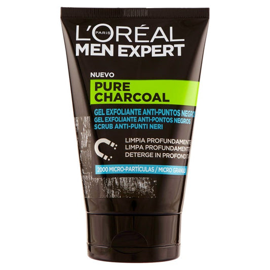 L'OREAL MEN PURE CHARCOAL GEL ESFOLIANTE 100ML