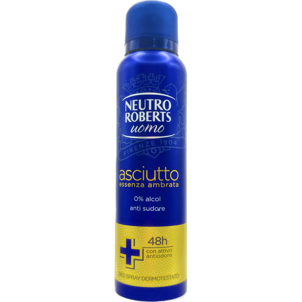 NEUTRO ROBERTS UOMO DEO SPRAY 150ML ASCIUTTO ESSENZA AMBRATA