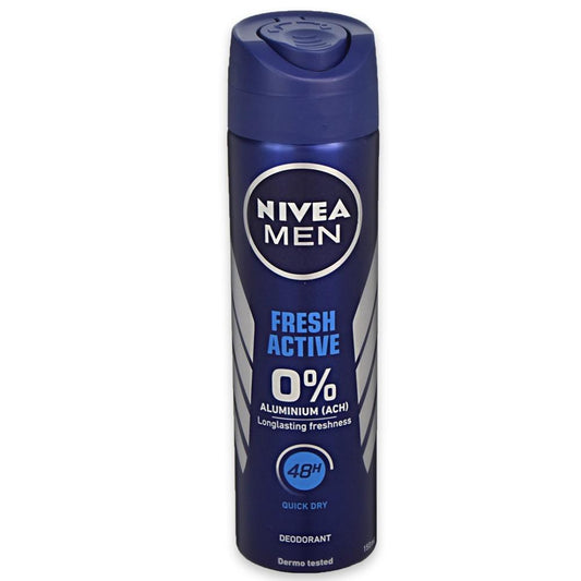 NIVEA MEN DEO SPRAY 150ML FRESH ACTIVE 0%