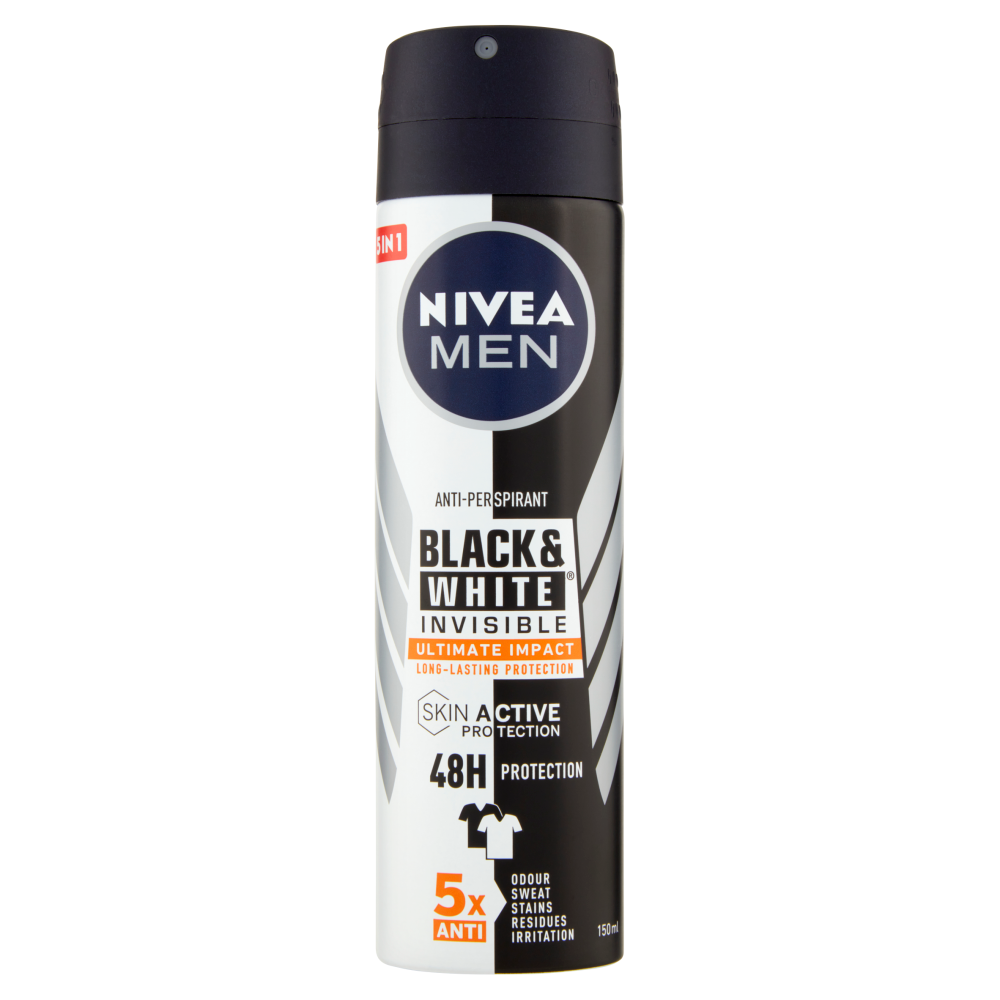 NIVEA MEN DEO SPRAY 150ML BLACK&WHITE ULTIMATE IMPACT