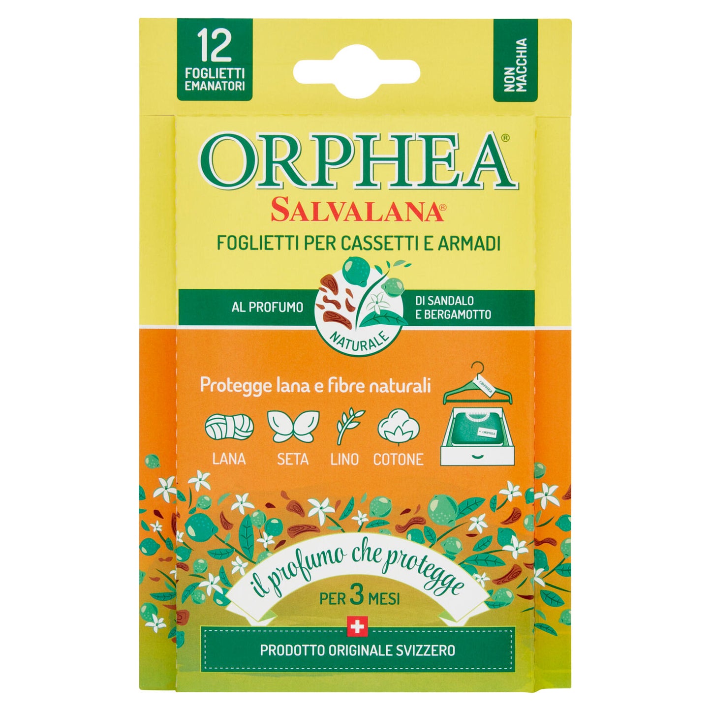 ORPHEA SALVALANA 12 FOGLIETTI EMANATORI SANDALO E BERGAMOTTO