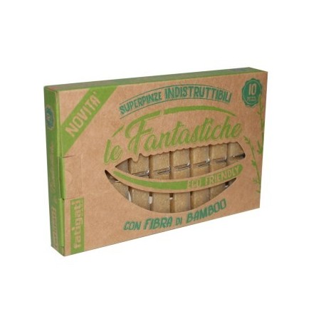 FATIGATI LE FANTASTICHE SUPER PINZE 10PZ ECO FIBRA DI BAMBOO