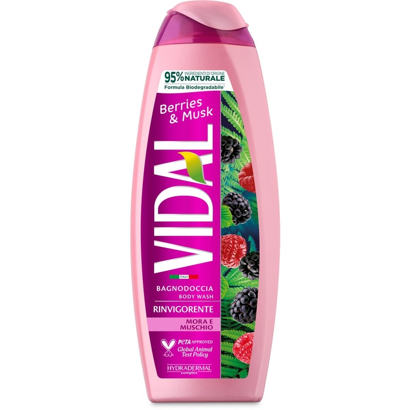 VIDAL BAGNODOCCIA 500ML RINVIGORENTE MORA E MUSCHIO