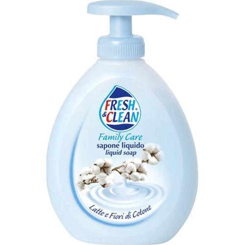 FRESH&CLEAN SAPONE LIQUIDO 300ML FAMILY CARE LATTE E FIORI COTONE