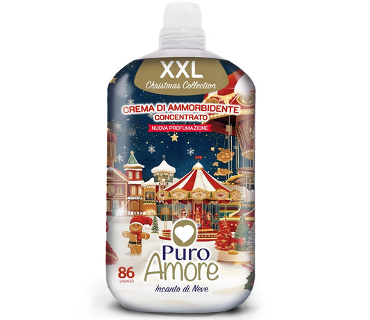 PURO AMORE CREMA DI AMMORBIDENTE CONCENTRATO XXL CHRISTMAS COLLECTION 1,806L 86LAV. INCANTO DI NEVE