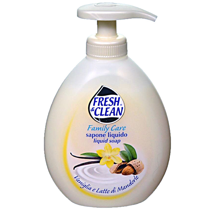 FRESH&CLEAN SAPONE LIQUIDO 300ML FAMILY CARE VANIGLIA E LATTE DI MANDORLE