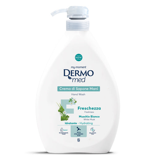 DERMOMED CREMA DI SAPONE MANI 1L FRESCHEZZA MUSCHIO BIANCO