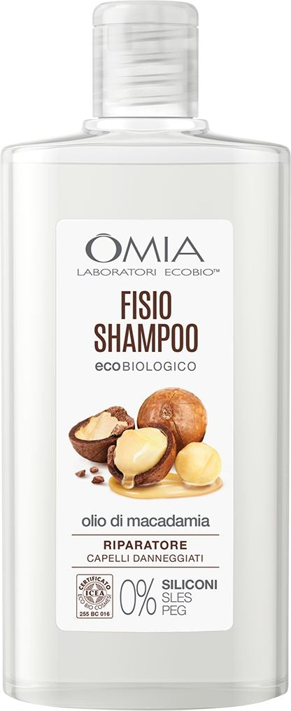 OMIA FISIO-SHAMPOO 200ML OLIO DI MACADAMIA RIPARATORE CAPELLI DANNEGGIATI