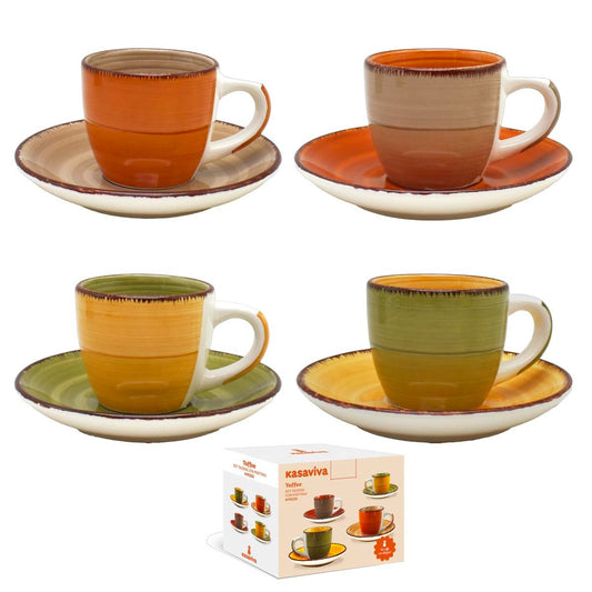 KASAVIVA TOFFEE SET 4 TAZZINE 90ML + PIATTINO