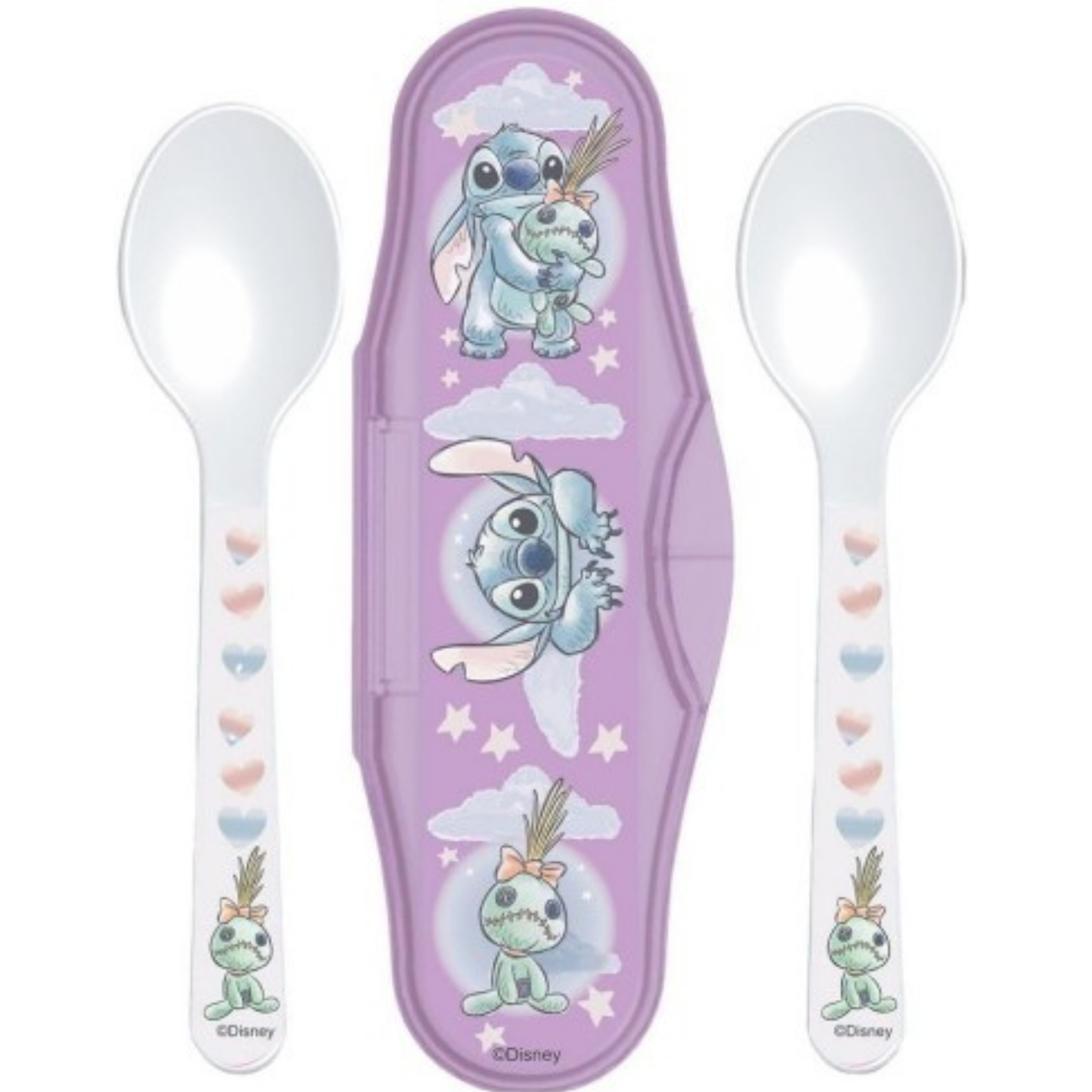 STITCH DISNEY SET 2 CUCCHIAI IN PLASTICA CON ASTUCCIO