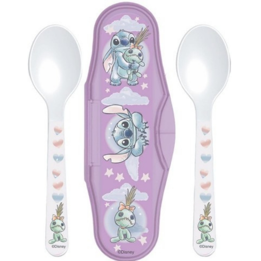 STITCH DISNEY SET 2 CUCCHIAI IN PLASTICA CON ASTUCCIO