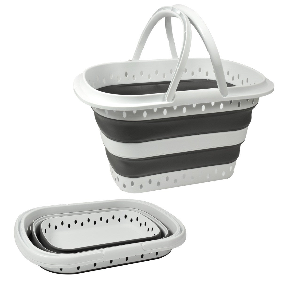 KASAVIVA COMPACT CESTO PORTA BIANCHERIA PIEGHEVOLE LT.24 CM.55,5X37,5X30,5H