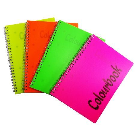 COLOURBOOK QUADERNO MAX SPIRALE FLUO 80 FOGLI 1 RIGO CON FORI