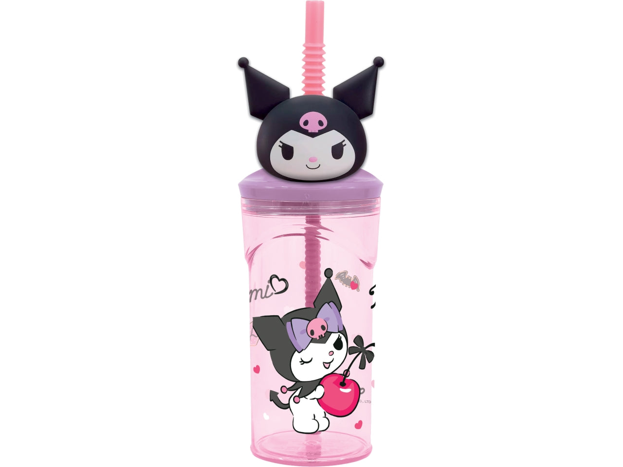 HELLO KITTY KUROMI BICCHIERE TRITAN 3D CON CANNUCCIA 360ML