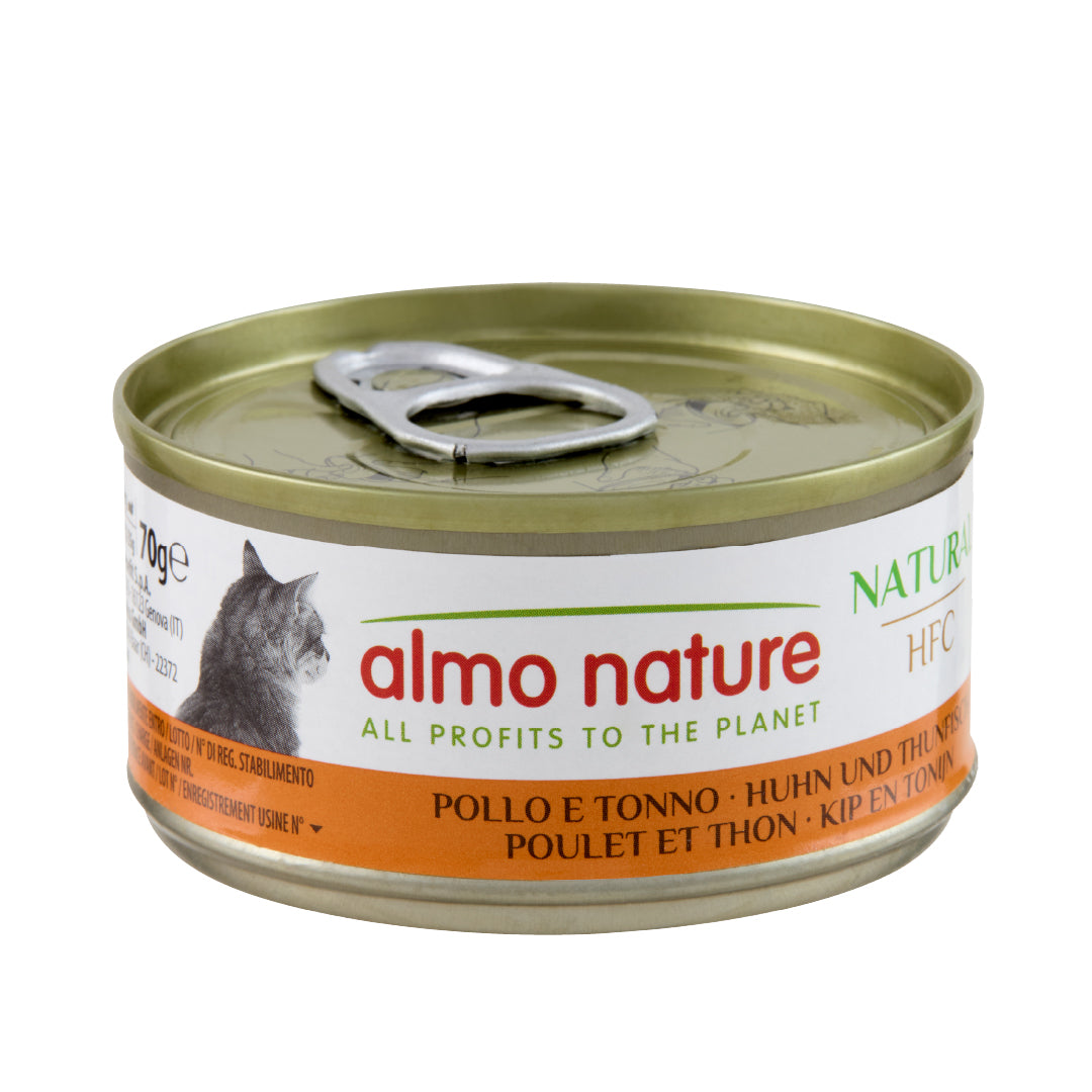 ALMO NATURE NATURAL HFC GATTO 70G POLLO E TONNO