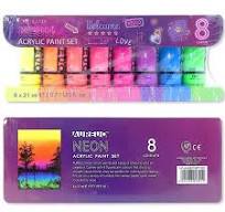 CWR DECO COLORI ACRILICI TUBETTO FLUORESCENTI 21ML 8PZ