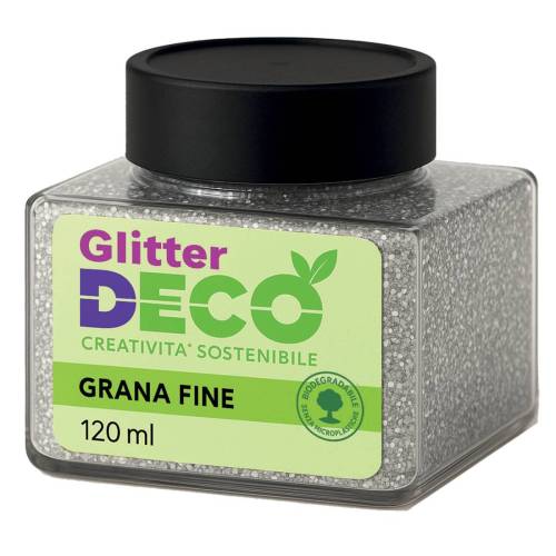 CWR DECO GLITTER ECO GRANA FINE 120ML ARGENTO