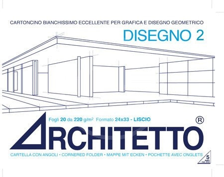 ARCHITETTO BLOCCO 2 10 FOGLI 110G/M2 33X48 LISCIO