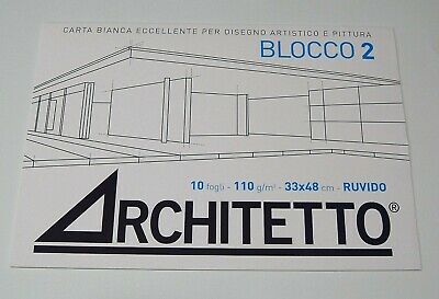 ARCHITETTO BLOCCO 2 10 FOGLI 110G/M2 33X48 RUVIDO