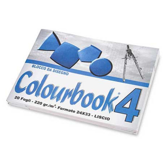 COLOURBOOK BLOCCO 4 20 FOGLI 220GR/M2 24X33 LISCIO