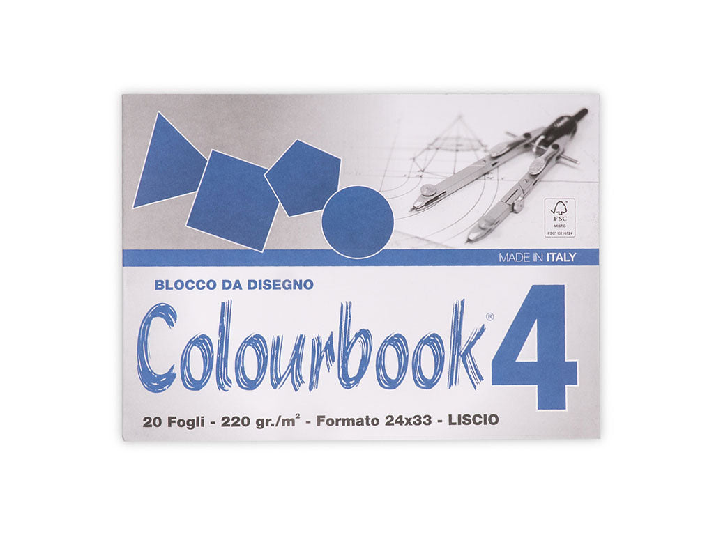 COLOURBOOK BLOCCO DA DISEGNO C4 20 FOGLI 220GR/M2 24X33 LISCIO