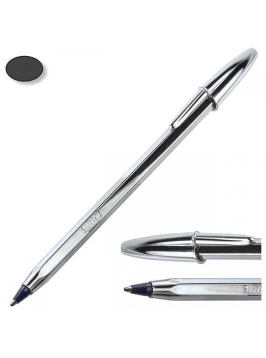 BIC PENNA CRISTAL SILVER INCHIOSTRO NERO