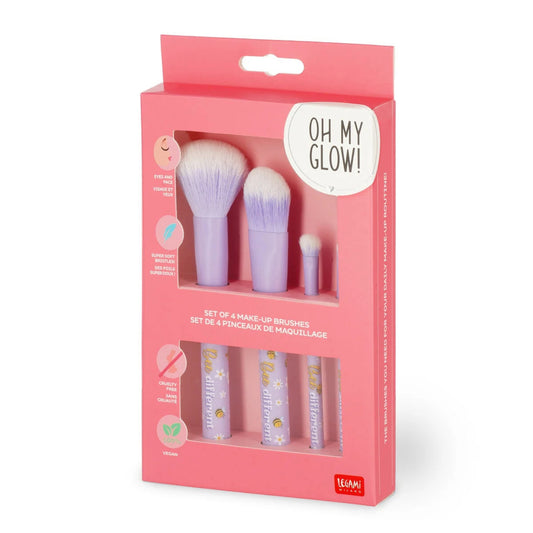 LEGAMI MILANO OH MY GLOW! SET DI 4 PENNELLI PER IL TRUCCO DAISY