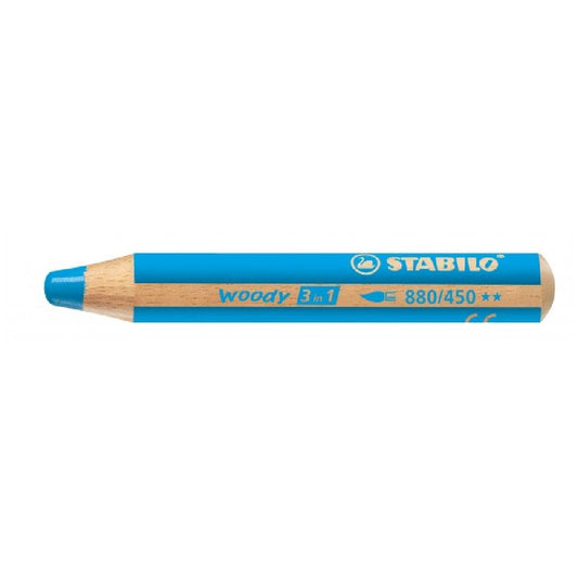 STABILO WOODY 3IN1 CELESTE