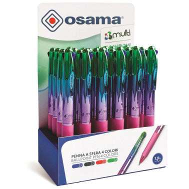 OSAMA 4MULTI RAINBOW PENNA SFERA 4 COLORI 1.0MM