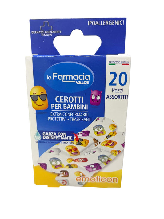 LA FARMACIA VALCE CEROTTI PER BAMBINI EMOTICON 20PZ ASSORTITI
