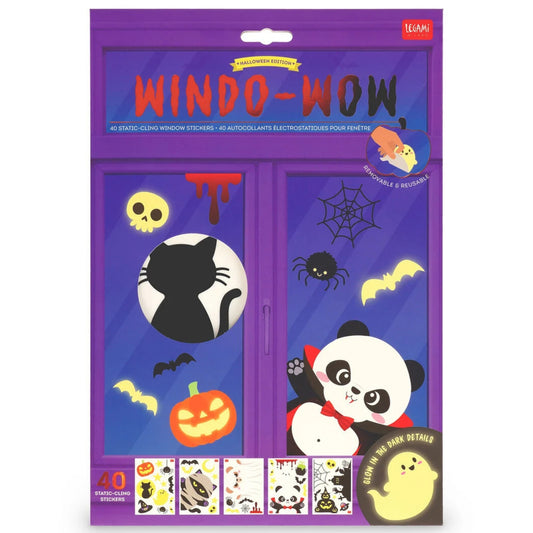 LEGAMI MILANO HALLOWEEN WINDOW-WOW PUMPKIN SET DI 40 ADESIVI ELETTROSTATICI PER FINESTRA