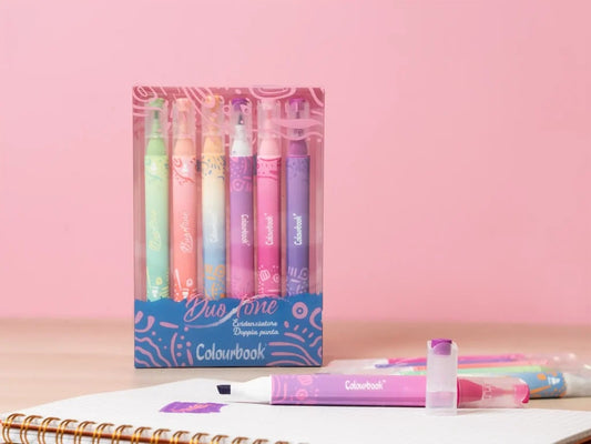 COLOURBOOK EVIDENZIATORE DOPPIAPUNTA DUOTONE SET 6PZ