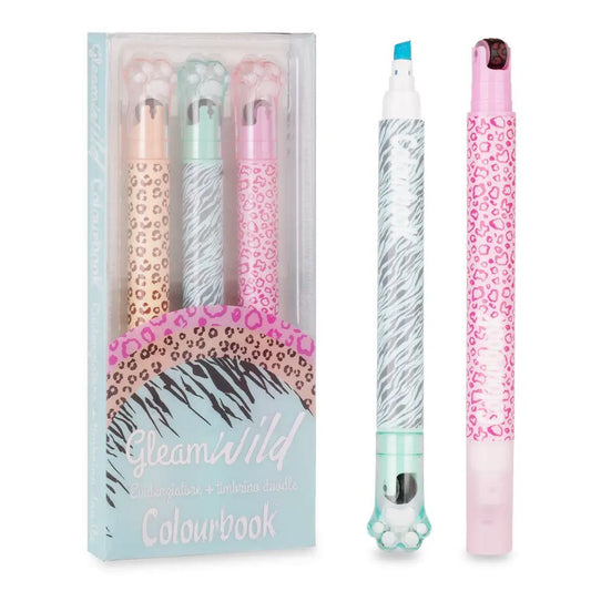COLOURBOOK EVIDENZIATORE GLEAM WILD+TIMBRINO SET 3PZ