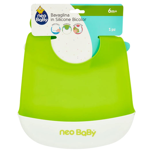 NEOBABY BAVAGLINA IN SILICONE BICOLOR 6M+ 1PZ