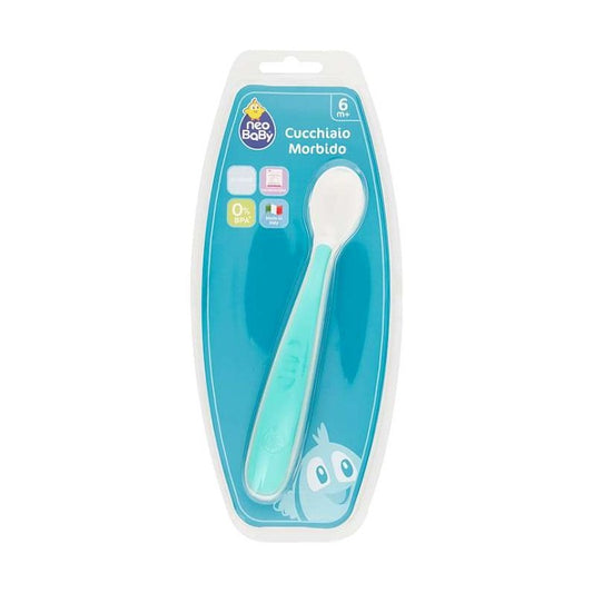 NEOBABY CUCCHIAIO MORBIDO SILICONE 6M+
